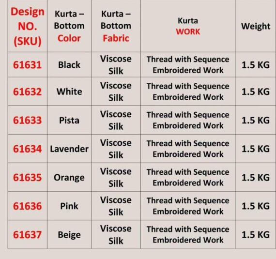 Viscose Silk Thread With Sequence Embroidery Work Men's Functions Wear Kurta And Pajama