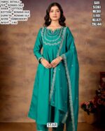Roman Silk Party Wear Simple Designer Readymade Salwar Suits In Unique Five Colours!
