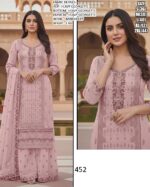 Floral Embroidery Worked Heavy Georgette Ready To Wear Women's Salwar Kameez Suits