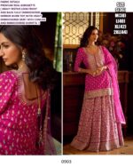 Georgette Fully Embroidered Mirror Work Bridal Wear Lehenga Style Dresses Catalogue
