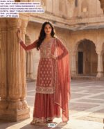 Shop Now This Beautiful Embroidered Functional Wear Stitched Women's Salwar Suits