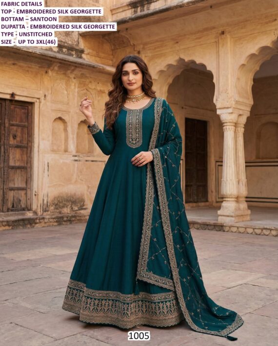Shop Now This Beautiful Embroidered Functional Wear Stitched Women's Salwar Suits