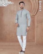 Presenting A Premium Ethnic Men's Wear Set Made With Heavy Cotton Kurta And Pajama