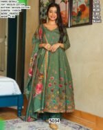 Wedding And Party Wear Readymade Floral Printed Muslin Cotton Anarkali Suits In Bright Colours!