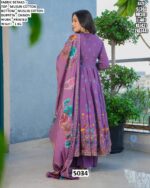 Wedding And Party Wear Readymade Floral Printed Muslin Cotton Anarkali Suits In Bright Colours!