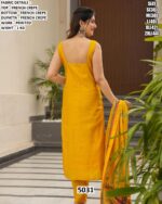 Women's French Crepe Printed Straight Cut Readymade Kurti Sets With Dupatta