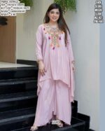 Party Wear Designer French Crepe Ready To Wear Kurti With Plazo Collection (Co-ord Sets)