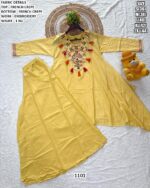 Party Wear Designer French Crepe Ready To Wear Kurti With Plazo Collection (Co-ord Sets)