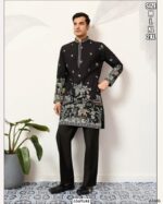 Premium Viscose Silk Party Wear Only Kurta With Thread And Sequence Embroidered For Men