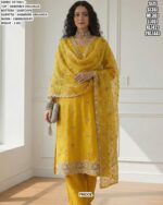 Traditional Function Wear Shimmer Organza Embroidered Salwar Suit Collection 2026