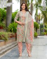 Casual Outings Or Office Wear Simple And Comfortable Cotton Kurti Pant Sets - Fully Stitched