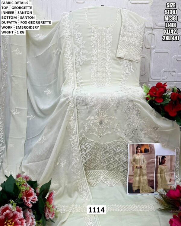 Attract Compliments By This Georgette Heavy Embroidery Designer Pakistani Salwar Kameez Suits