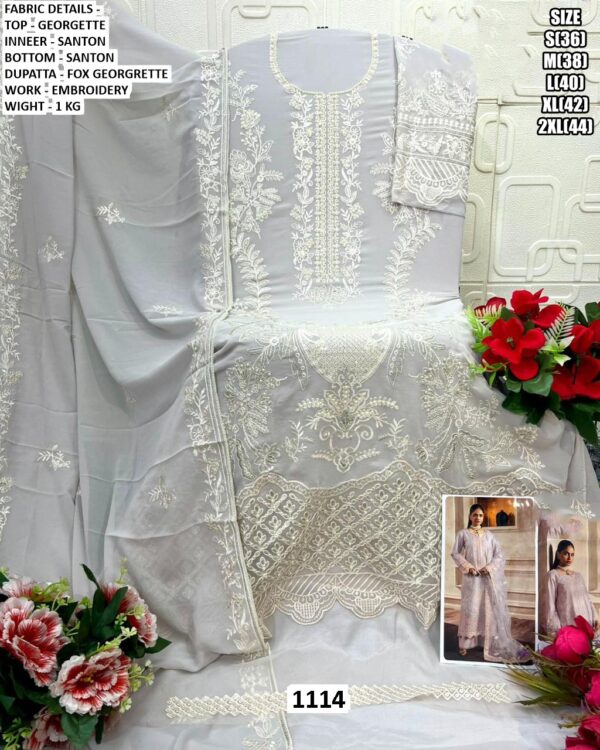 Attract Compliments By This Georgette Heavy Embroidery Designer Pakistani Salwar Kameez Suits