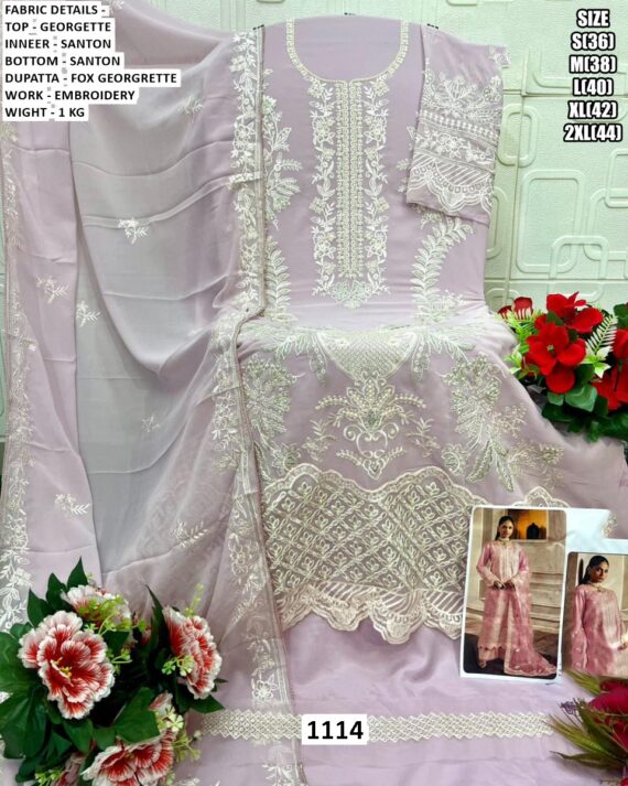 Attract Compliments By This Georgette Heavy Embroidery Designer Pakistani Salwar Kameez Suits