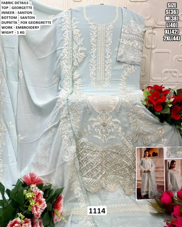 Attract Compliments By This Georgette Heavy Embroidery Designer Pakistani Salwar Kameez Suits