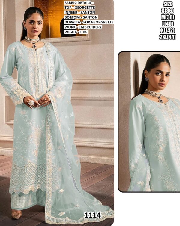Attract Compliments By This Georgette Heavy Embroidery Designer Pakistani Salwar Kameez Suits