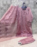 Readymade Cristal Viscose Three-Piece Salwar Suits With Heavy Organza Dupatta