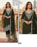 Georgette Luxurious Embroidered Pakistani Kurti Sets (Three-Piece Readymade Sets)