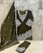 Georgette Luxurious Embroidered Pakistani Kurti Sets (Three-Piece Readymade Sets)