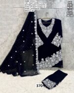 Georgette Luxurious Embroidered Pakistani Kurti Sets (Three-Piece Readymade Sets)