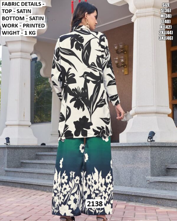 New Drop! Digital Printed Casual Wear Co-ord Set Made In Pure Satin Fabric