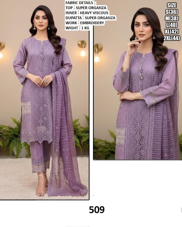 Intricate Embroidered Festive Pakistani Ready To Wear Kurti Sets In Super Organza