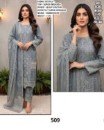 Intricate Embroidered Festive Pakistani Ready To Wear Kurti Sets In Super Organza