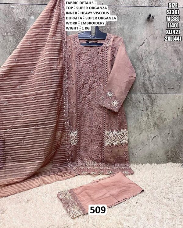 Intricate Embroidered Festive Pakistani Ready To Wear Kurti Sets In Super Organza