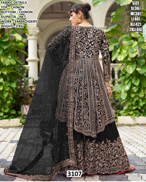 Make You Look Highly Stylish And Graceful In Weddings With Our Heavy Worked Chinon Suits