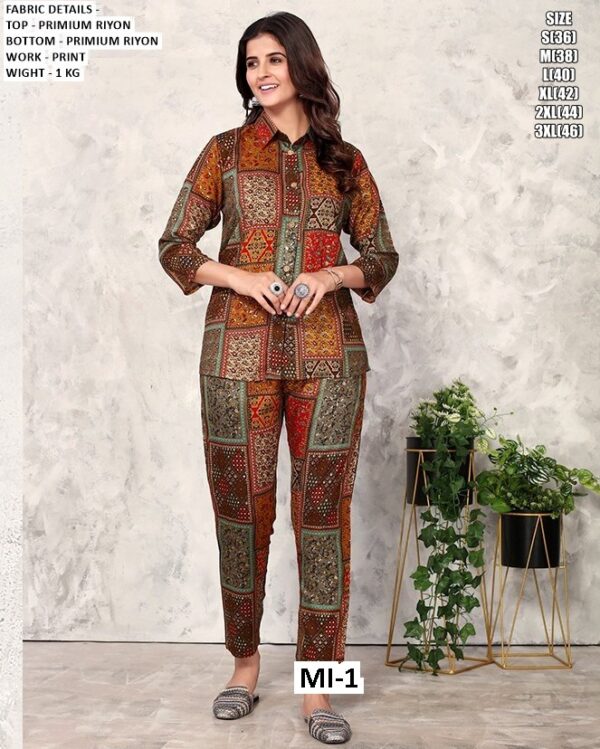 Very Beautiful Office Wear Premium Chanderi Fabric Readymade Co-ord Set Collection