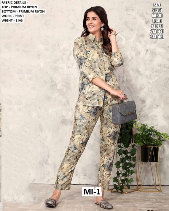 Very Beautiful Office Wear Premium Chanderi Fabric Readymade Co-ord Set Collection