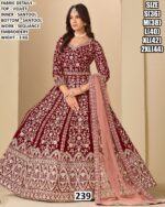 Luxury You Can Feel With This Velvet Heavy Worked Reception Wear Bridal Gown With Dupatta