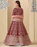 Luxury You Can Feel With This Velvet Heavy Worked Reception Wear Bridal Gown With Dupatta