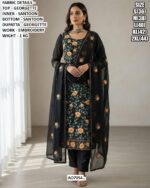 Embellish Your Style With Timeless Georgette Embroidered Flower Wedding Wear Suits