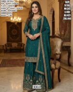 Our Ready To Wear Delicate Embroidered Heavy Chinon Ethnic Style Suits For Women