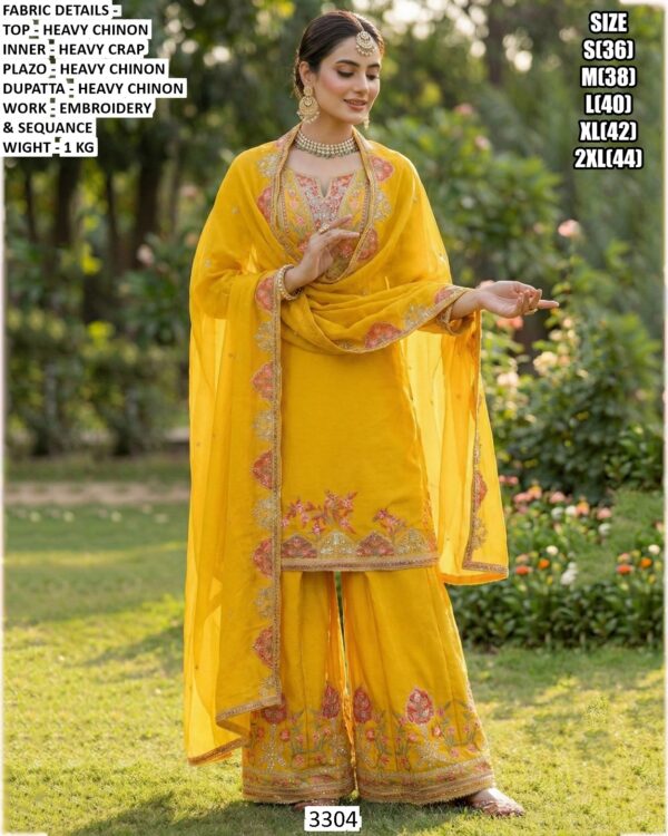 Get The Simplicity And Grace With This Multi Embroidery Chinon Salwar Kameez Suits