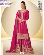 Beautiful Real Chinon Readymade Salwar Suit And Dupatta With Embroidery Work