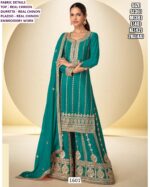 Beautiful Real Chinon Readymade Salwar Suit And Dupatta With Embroidery Work