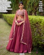 Fashion Empire! Classic Chanda Silk Plain With Sequins And Thread Embroidery Work Belt Lehenga Choli Sets