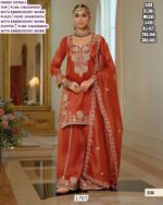 Ready To Wear Beautiful Pure Chandniya Embroidery Work Plazo Style Salwar Suits
