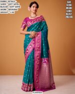 Make a Statement In This Sparkling Soft Woven Satin Sarees With a Sophisticated Design