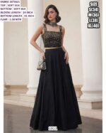 Soft Silk Simple With Designer Ladies Party Wear Crop Top And Skirt (Lehenga)!