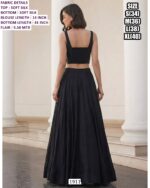 Soft Silk Simple With Designer Ladies Party Wear Crop Top And Skirt (Lehenga)!