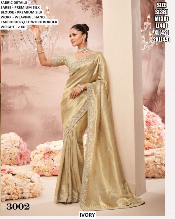 Party Wear Premium Silk And Georgette Sarees With Embellished Border And Embellished Designer Blouse