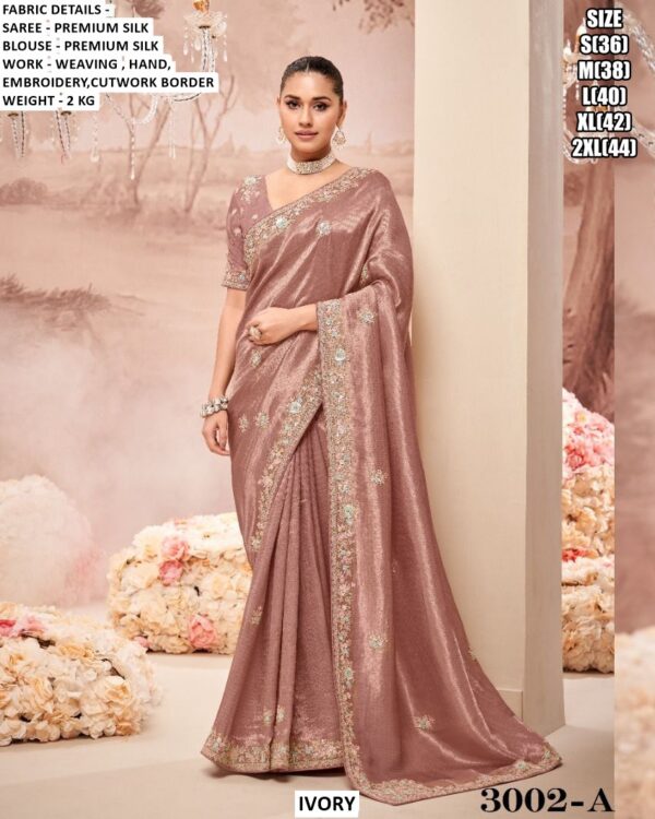 Party Wear Premium Silk And Georgette Sarees With Embellished Border And Embellished Designer Blouse