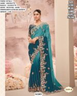 Party Wear Premium Silk And Georgette Sarees With Embellished Border And Embellished Designer Blouse