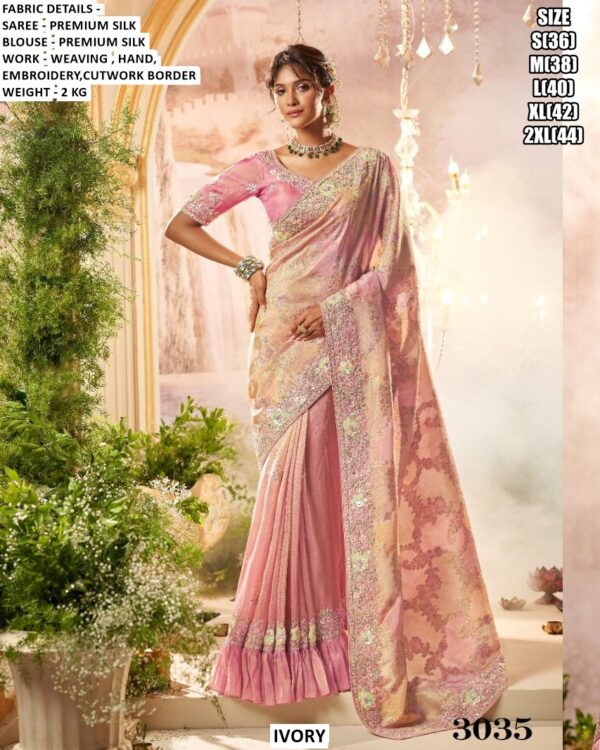Party Wear Premium Silk And Georgette Sarees With Embellished Border And Embellished Designer Blouse