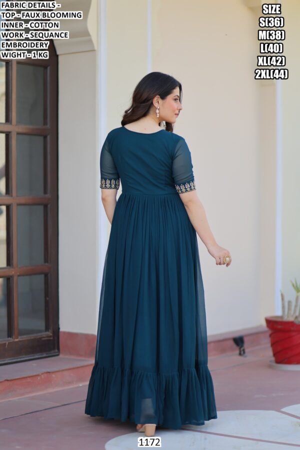 Dazzle In Elegance With This Exclusive And Attractive Embroidered Party Wear Gowns