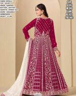 Launching New Wedding Wear Velvet Un-Stitched Gown With Heavy Embroidery Work