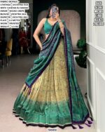 Trendy Culture's Vichitra Silk Printed Lehenga Choli With Dupatta - Festive Ethnic Wear Sets